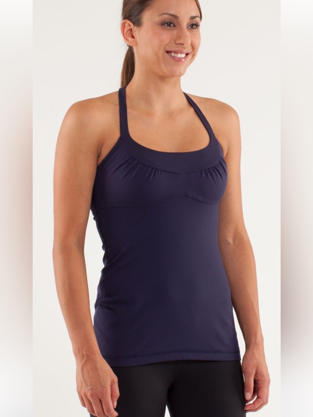 Lululemon Scoop Me Up Tank Deep Indigo  Yoga built in bra size 4